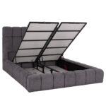 ΚΡΕΒΑΤΙ RAMON ΜΕ ΑΠΟΘ. ΧΩΡΟ HM720.22 ΥΦΑΣΜΑ TEDDY ΓΚΡΙ-ΓΙΑ ΣΤΡΩΜΑ 160x200εκ - Image 6