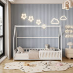 ΚΡΕΒΑΤΙ ΠΑΙΔΙΚΟ ΜΕ ΣΤΡΩΜΑ PHYLLIS HM21304.01 ΞΥΛΟ ΠΕΥΚΟΥ ΣΕ ΛΕΥΚΟ--ΣΤΡΩΜΑ 90x190εκ - Image 5