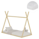 ΚΡΕΒΑΤΙ ΠΑΙΔΙΚΟ ΜΕ ΣΤΡΩΜΑ MUNK HM21306 ΞΥΛΟ ΠΕΥΚΟΥ ΣΕ ΦΥΣΙΚΟ--ΣΤΡΩΜΑ 90x190εκ