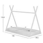 ΚΡΕΒΑΤΙ ΠΑΙΔΙΚΟ ΜΕ ΣΤΡΩΜΑ MUNK HM21306.01 ΞΥΛΟ ΠΕΥΚΟΥ ΣΕ ΛΕΥΚΟ--ΣΤΡΩΜΑ 90x190εκ - Image 3