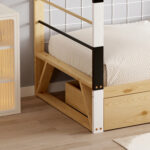 ΚΡΕΒΑΤΙ ΠΑΙΔΙΚΟ ΜΕ ΣΤΡΩΜΑ GOALIE HM21309 ΠΕΥΚΟ ΦΥΣΙΚΟ-ΛΕΥΚΟ-ΜΑΥΡΟ--ΣΤΡΩΜΑ 90x190εκ - Image 8