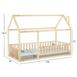 ΚΡΕΒΑΤΙ ΠΑΙΔΙΚΟ ΜΕ ΣΤΡΩΜΑ HOUSER HM21315 ΞΥΛΟ ΠΕΥΚΟΥ ΣΕ ΦΥΣΙΚΟ--ΣΤΡΩΜΑ 90x190εκ - Image 3