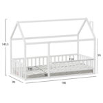 ΚΡΕΒΑΤΙ ΠΑΙΔΙΚΟ ΜΕ ΣΤΡΩΜΑ HOUSER HM21315.01 ΞΥΛΟ ΠΕΥΚΟΥ ΣΕ ΛΕΥΚΟ--ΣΤΡΩΜΑ 90x190εκ - Image 3