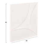 ΠΙΝΑΚΑΣ ΤΕΤΡΑΓΩΝΟΣ ΣΕΙΡΑ SANTORINI HM4508 MDF ΣΕ ΥΠΟΛΕΥΚΟ ΧΡΩΜΑ 80x4(πάχος)x80Υεκ. - Image 3