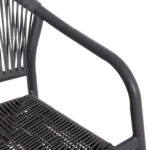 ΠΟΛΥΘΡΟΝΑ ΑΛΟΥΜΙΝΙΟΥ LUCCI HM6266.01 ΣΚΟΥΡΟ ΓΚΡΙ ΣΚΕΛΕΤΟΣ & P.E.RATTAN 58x56x79Υεκ - Image 7