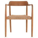 ΠΟΛΥΘΡΟΝΑ ΤΡΑΠΕΖΑΡΙΑΣ ROBBY HM18350 ΞΥΛΟ TEAK & ΣΧΟΙΝΙ VIRO ΦΥΣΙΚΟ 55x50x71Υεκ. - Image 3