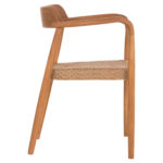 ΠΟΛΥΘΡΟΝΑ ΤΡΑΠΕΖΑΡΙΑΣ ROBBY HM18350 ΞΥΛΟ TEAK & ΣΧΟΙΝΙ VIRO ΦΥΣΙΚΟ 55x50x71Υεκ. - Image 4