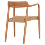 ΠΟΛΥΘΡΟΝΑ ΤΡΑΠΕΖΑΡΙΑΣ ROBBY HM18350 ΞΥΛΟ TEAK & ΣΧΟΙΝΙ VIRO ΦΥΣΙΚΟ 55x50x71Υεκ. - Image 5