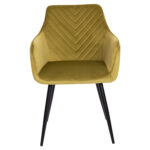 ΠΟΛΥΘΡΟΝΑ ΤΡΑΠΕΖΑΡΙΑΣ LATRELL HM8582.07 ΒΕΛΟΥΔΟ ΛΑΔΙ-ΜΕΤΑΛΛΙΚΑ ΠΟΔΙΑ 55x57x84Υεκ. - Image 3