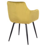 ΠΟΛΥΘΡΟΝΑ ΤΡΑΠΕΖΑΡΙΑΣ LATRELL HM8582.07 ΒΕΛΟΥΔΟ ΛΑΔΙ-ΜΕΤΑΛΛΙΚΑ ΠΟΔΙΑ 55x57x84Υεκ. - Image 5