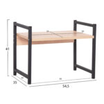 ΡΑΦΙ ΠΑΓΚΟΥ ΚΟΥΖΙΝΑΣ BECKO HM18219.03 ΜΕΛΑΜΙΝΗ ΣΟΝΑΜΑ-ΜΑΥΡΟ ΜΕΤΑΛΛΟ 54.5x35x41Υεκ. - Image 2