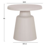 ΣΕΤ 2 ΤΡΑΠΕΖΙΑ ΣΑΛΟΝΙΟΥ RINKON2 HM18304.01 ΜΕΤΑΛΛΟ ΣΕ ΛΕΥΚΟ Φ49εκ & Φ69εκ - Image 3