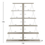ΣΕΤ ΒΙΒΛΙΟΘΗΚΕΣ 2ΤΜΧ MINI TARS HM11772.11 ΜΕΛΑΜΙΝΗ SONAMA-ΛΕΥΚΟ 65x24x146Υεκ.(x2) - Image 2