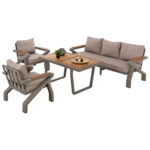 ΣΕΤ ΣΑΛΟΝΙ 4ΤΜΧ ΕΞΩΤΕΡΙΚΟΥ ΧΩΡΟΥ ΑΛΟΥΜΙΝΙΟΥ KAI ΜΑΣΙΦ ΞΥΛΟ ΙΡΟΚΟ HM5885.01