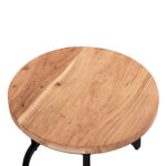 ΣΕΤ ΖΙΓΚΟΝ 3ΤΜΧ OBI HM9255.21 ΞΥΛΟ ΑΚΑΚΙΑΣ-ΜΑΥΡΑ ΜΕΤΑΛΛΙΚΑ ΠΟΔΙΑ Φ77.5x47.5Υεκ. - Image 6