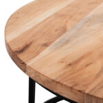 ΣΕΤ ΖΙΓΚΟΝ 3ΤΜΧ OBI HM9255.21 ΞΥΛΟ ΑΚΑΚΙΑΣ-ΜΑΥΡΑ ΜΕΤΑΛΛΙΚΑ ΠΟΔΙΑ Φ77.5x47.5Υεκ. - Image 7