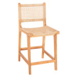 ΣΚΑΜΠΟ ΜΠΑΡ ΜΕ ΠΛΑΤΗ NESHA HM9381.11 ΞΥΛΟ ΤΕΑΚ & ΣΧΟΙΝΙ VIRO VIRO 46x48,5x96Υεκ.