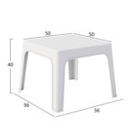 ΤΡΑΠΕΖΑΚΙ ΤΕΤΡΑΓΩΝΟ SLEEK HM6371.01 ΠΟΛΥΠΡΟΠΥΛΕΝΙΟ ΣΕ ΛΕΥΚΟ 56x56x40Υεκ. - Image 2