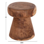 ΣΚΑΜΠΟ-ΤΡΑΠΕΖΑΚΙ ΣΤΡΟΓΓΥΛΟ CUPRE HM9793.11 ΜΑΣΙΦ ΞΥΛΟ SUAR-ΦΥΣΙΚΟ Φ40x45Υεκ. - Image 2