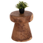 ΣΚΑΜΠΟ-ΤΡΑΠΕΖΑΚΙ ΣΤΡΟΓΓΥΛΟ CUPRE HM9793.11 ΜΑΣΙΦ ΞΥΛΟ SUAR-ΦΥΣΙΚΟ Φ40x45Υεκ. - Image 5