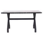 ΤΡΑΠΕΖΙ ΚΟΥΖΙΝΑΣ LANA HM18221.02 ΜΕΛΑΜΙΝΗ ΜΑΥΡΟ ΜΑΡΜΑΡΟ-ΜΑΥΡΑ ΜΕΤΑΛ.ΠΟΔΙΑ 140x70x72.5Υεκ - Image 3