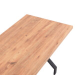 ΤΡΑΠΕΖΙ ΚΟΥΖΙΝΑΣ LANA HM18221.04 ΜΕΛΑΜΙΝΗ ΣΕ ΦΥΣΙΚΟ-ΜΑΥΡΑ ΜΕΤΑΛ.ΠΟΔΙΑ 140x70x72.5Υεκ. - Image 6