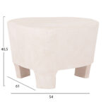 ΤΡΑΠΕΖΙ ΣΑΛΟΝΙΟΥ ΣΕΙΡΑ SANTORINI HM18053 MDF ΣΕ ΥΠΟΛΕΥΚΟ ΧΡΩΜΑ 54x61x40,5Υεκ. - Image 2