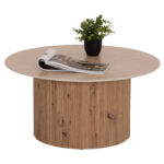 ΤΡΑΠΕΖΙ ΣΑΛΟΝΙΟΥ TWIL HM18325 ΚΕΡΑΜΙΚΟ TOP ΟΨΗ ΤΡΑΒΕΡΤΙΝΑΣ-MDF ΒΑΣΗ Φ80x40Υεκ