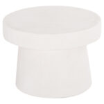 ΤΡΑΠΕΖΙ ΣΑΛΟΝΙΟΥ ΣΤΡΟΓΓΥΛΟ ΣΕΙΡΑ SANTORINI HM18051 MDF ΣΕ ΥΠΟΛΕΥΚΟ ΧΡΩΜΑ Φ60x42,5Υεκ. - Image 4