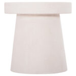 ΤΡΑΠΕΖΙ ΣΑΛΟΝΙΟΥ ΣΤΡΟΓΓΥΛΟ ΣΕΙΡΑ SANTORINI HM18052 MDF ΣΕ ΥΠΟΛΕΥΚΟ ΧΡΩΜΑ Φ48x49Υεκ. - Image 3