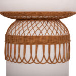 ΒΟΗΘΗΤΙΚΟ ΤΡΑΠΕΖΙ PRILEP HM18159.02 FIBER CEMENT ΛΕΥΚΟ & RATTAN--Φ60x76,5Υεκ - Image 5