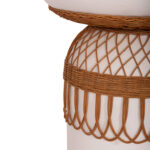 ΒΟΗΘΗΤΙΚΟ ΤΡΑΠΕΖΙ PRILEP HM18159.02 FIBER CEMENT ΛΕΥΚΟ & RATTAN--Φ60x76,5Υεκ - Image 7