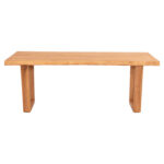 ΤΡΑΠΕΖΙ ΤΡΑΠΕΖΑΡΙΑΣ LEOPOLD HM9933.01 ΜΑΣΙΦ ΞΥΛΟ ΤΕΑΚ-ΧΡΩΜΑ ΦΥΣΙΚΟ 200.5x107x76Yεκ - Image 3