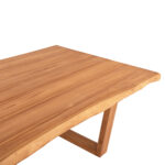 ΤΡΑΠΕΖΙ ΤΡΑΠΕΖΑΡΙΑΣ LEOPOLD HM9933.01 ΜΑΣΙΦ ΞΥΛΟ ΤΕΑΚ-ΧΡΩΜΑ ΦΥΣΙΚΟ 200.5x107x76Yεκ - Image 5