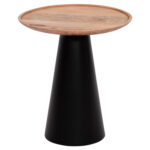 ΤΡΑΠΕΖΙA ΣΑΛΟΝΙΟΥ 2ΤΜΧ RIFF HM9997 ΞΥΛΟ MANGO-ΜΕΤΑΛΛΙΚΕΣ ΒΑΣΕΙΣ Φ60 & Φ40 εκ. - Image 5