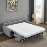 ΚΑΝΑΠΕΣ-ΚΡΕΒΑΤΙ ΜΕ ΑΝΑΔΙΠΛ.ΣΤΡΩΜΑ ETUDINE HM3311.01 ΓΚΡΙ ΥΦΑΣΜΑ 185x97x87Υεκ - Image 4