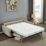 ΚΑΝΑΠΕΣ-ΚΡΕΒΑΤΙ ΜΕ ΑΝΑΔΙΠΛ.ΣΤΡΩΜΑ ETUDINE HM3311.02 ΜΠΕΖ ΥΦΑΣΜΑ 185x97x87Υεκ - Image 5