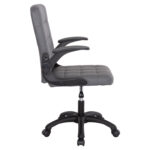 ΚΑΡΕΚΛΑ ΓΡΑΦΕΙΟΥ PORTIMA HM1197.03 ΓΚΡΙ PVC-ΜΑΥΡΟΣ ΣΚΕΛΕΤΟΣ & ΒΑΣΗ 66.5x60x97Υεκ - Image 4