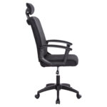 ΚΑΡΕΚΛΑ ΓΡΑΦΕΙΟΥ NIMBLE HM1199.11 ΜΑΥΡΟ ΥΦΑΣΜΑ-ΜΑΥΡΟΣ ΣΚΕΛΕΤΟΣ & ΒΑΣΗ 59x64x122Υεκ - Image 4