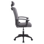 ΚΑΡΕΚΛΑ ΓΡΑΦΕΙΟΥ NIMBLE HM1199.12 ΓΚΡΙ ΥΦΑΣΜΑ-ΜΑΥΡΟΣ ΣΚΕΛΕΤΟΣ&ΒΑΣΗ 59x64x122Υεκ - Image 4