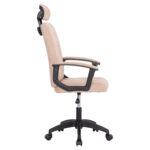 ΚΑΡΕΚΛΑ ΓΡΑΦΕΙΟΥ NIMBLE HM1199.13 ΜΠΕΖ ΥΦΑΣΜΑ-ΜΑΥΡΟΣ ΣΚΕΛΕΤΟΣ&ΒΑΣΗ 59x64x122Υεκ - Image 4