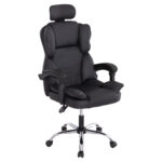 ΚΑΡΕΚΛΑ ΓΡΑΦΕΙΟΥ OCTAVIUS HM1202 ΜΑΥΡΟ PVC-ΜΕΤΑΛ.ΧΡΩΜΙΟ ΒΑΣΗ 63x73x129Υεκ