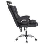 ΚΑΡΕΚΛΑ ΓΡΑΦΕΙΟΥ OCTAVIUS HM1202 ΜΑΥΡΟ PVC-ΜΕΤΑΛ.ΧΡΩΜΙΟ ΒΑΣΗ 63x73x129Υεκ - Image 5