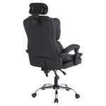 ΚΑΡΕΚΛΑ ΓΡΑΦΕΙΟΥ OCTAVIUS HM1202 ΜΑΥΡΟ PVC-ΜΕΤΑΛ.ΧΡΩΜΙΟ ΒΑΣΗ 63x73x129Υεκ - Image 6