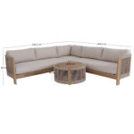 ΣΕΤ ΣΑΛΟΝΙ ΕΞ.ΧΩΡΟΥ ΓΩΝΙΑ ΣΕΙΡΑ ODYSSEY ΗΜ6249 ΞΥΛΟ ΑΚΑΚΙΑΣ-ΣΧΟΙΝΙ-ΜΠΕΖ ΥΦΑΣΜΑ - Image 3