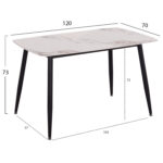 ΣΕΤ ΤΡΑΠΕΖΑΡΙΑΣ 5ΤΜΧ RAVEN HM21266.02 ΚΕΡΑΜΙΚΟ TOP CALACATTA--ΚΡΕΜ PU - Image 2