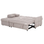 ΓΩΝΙΑΚΟΣ ΚΑΝΑΠΕΣ-ΚΡΕΒΑΤΙ ΑΝΑΣΤΡΕΨΙΜΟΣ NEZU HM3294.02 ΜΠΕΖ ΥΦΑΣΜΑ 210x140x78Υεκ. - Image 3