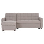 ΓΩΝΙΑΚΟΣ ΚΑΝΑΠΕΣ-ΚΡΕΒΑΤΙ ΑΝΑΣΤΡΕΨΙΜΟΣ NEZU HM3294.02 ΜΠΕΖ ΥΦΑΣΜΑ 210x140x78Υεκ. - Image 4