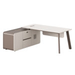 ΓΡΑΦΕΙΟ ΑΡΙΣΤΕΡΗ ΓΩΝΙΑ NEWLINE HM18271L ΜΕΛΑΜΙΝΗ ΕΚΡΟΥ-ΑΝΟΙΧΤΟ ΚΑΦΕ 200x165x75Υεκ