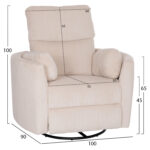 ΠΟΛΥΘΡΟΝΑ ΘΗΛΑΣΜΟΥ/RELAX VELMORA HM3300.03 ΜΠΕΖ ΚΟΤΛΕ ΥΦΑΣΜΑ 100x90x100Υεκ - Image 2